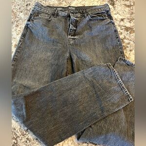 A.N.A. highest rise 90’s loose jeans black acid wash size 14 Tall